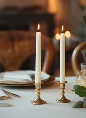 Homeology 10″ Classic Taper Candles, Ivory, 4-Pack, 7-8 Hours Long 4PK, Ivory