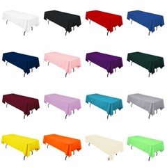 60″ x 102″ Rectangular Seamless Tablecloth For Wedding Restaurant Banquet Party