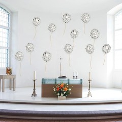 PANTIDE 37Pcs Memorial Balloons Set White Remembrance Funeral 12inch,