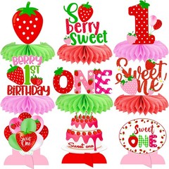 Berry Sweet One Honeycomb Centerpieces First Birthday Table Multicolor