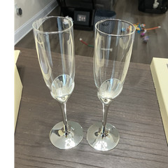 Lenox Forevermore Flute Pair Decorated Champagne Glasses Wedding Set of 2