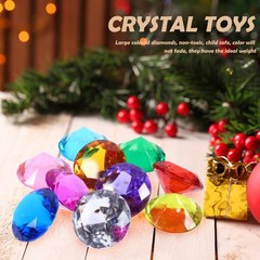10Pcs Durable Plastic Kids Gems Toy DIY Accessories Colorful with Storage Box