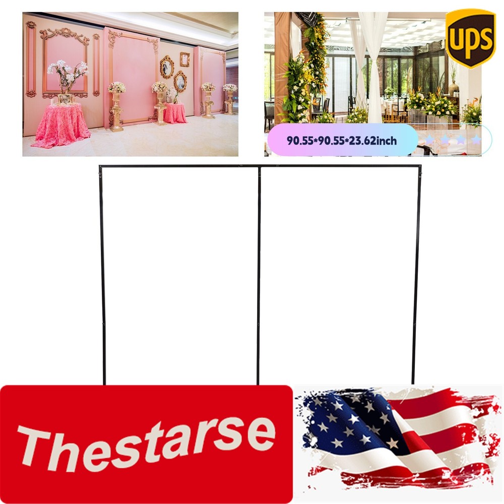 90.55*23.62*90.55in Free Standing Wedding Backdrop Stand Iron Rectangular Stand