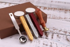 Yoption Wax Seal Stamp Kit, Eucalyptus Sealing Stamp with Gold Red Silver Sea…