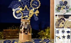 Graduation Party Centerpieces Decorations for Tables Class of Navy Blue 30pcs