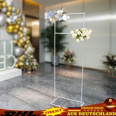 White Steel Wedding Flower Stand, 20.87*12.6*61.02 in Rectangular Flower Stand