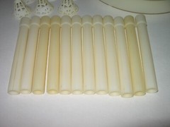 Vintage 3 Tier Cake Stand Separator Plates Pillars Bells 1965 Coast Novelty USA