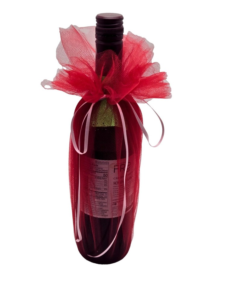 Scalloped Tulle Circles 24″ d Wedding Favor Wrap for cups bottles boxes – 25pcs