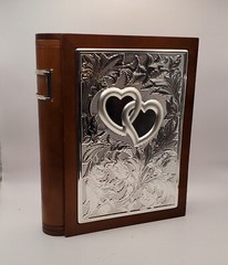 Lenox Wedding Promises Book Shelf Album Wood & Silver Tone for 160 Photos
