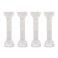4PCS Roman Columns Wedding Column Stand,White Romantic Wedding Roman Column