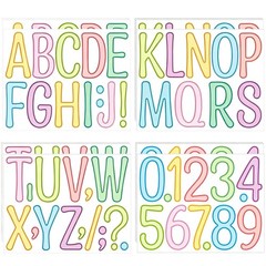 20 Sheets Alphabet Stickers 4 in Letter and Numbers Stickers 240PCS self-Adhe…