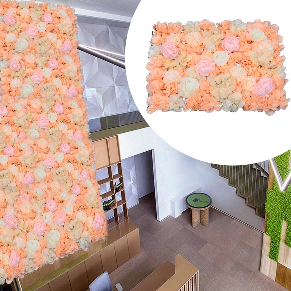 6 Artificial Flower Wall Panel Floral Backdrop Wedding Decorative Wall Panel