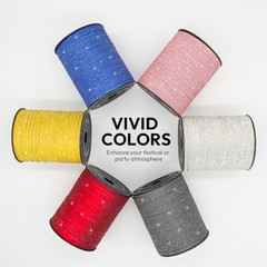 Curling Ribbon, 1/5″ Wide x 500 Yards 1/5″ x 500 Yards Golden Glitter
