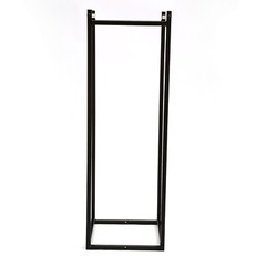 Black 9.8*9.8*29.5in Modern Rectangular Iron Flower Display Rack With Iron Plate