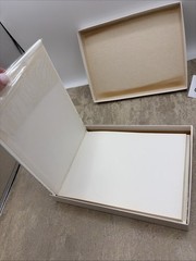 CR Gibson Wedding Guest Book Embossed White with Silver Script New In Plastic