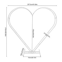 Metal Heart Shaped Wedding Arch Backdrop Stand White for Wedding Ceremony Decor!