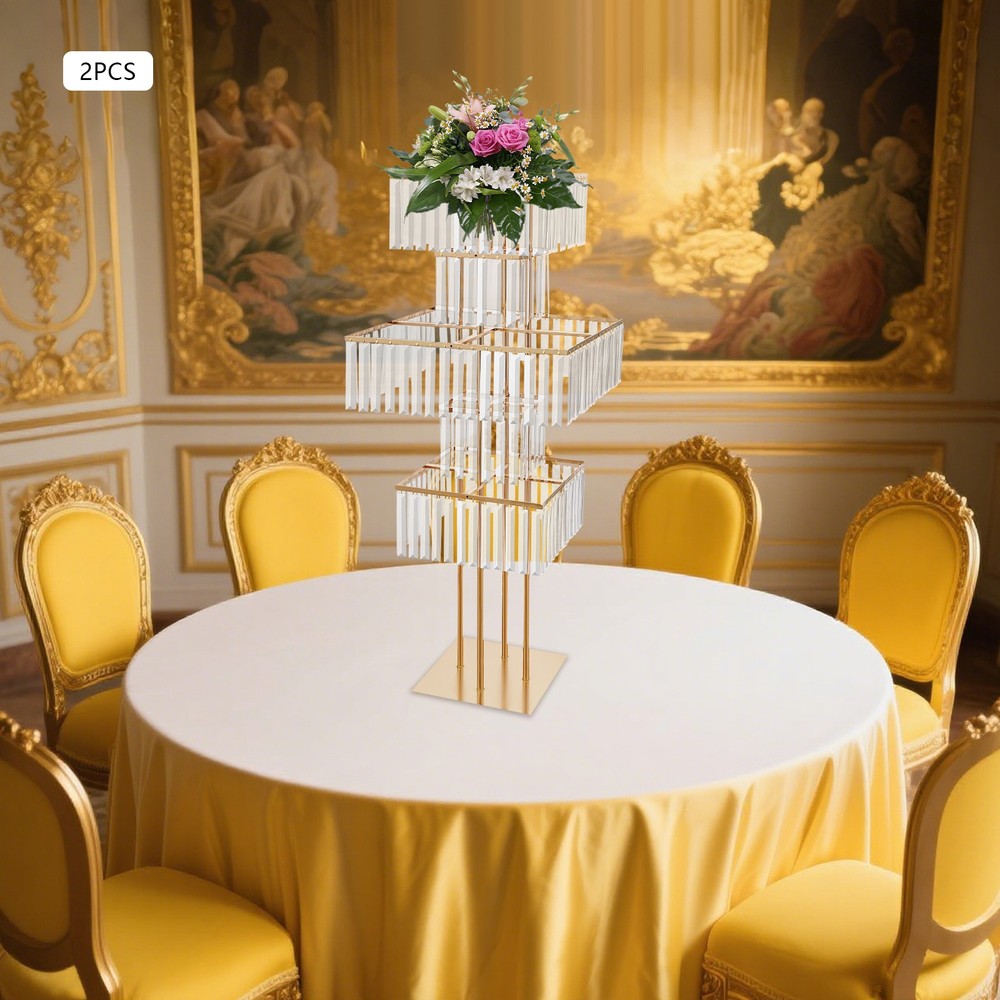 2PCS Flower Display Stand, 5 Tier Flower Vase Stand, Modern Wedding Flower Stand