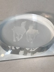Acrylic Galloping Horses Western Cake Topper