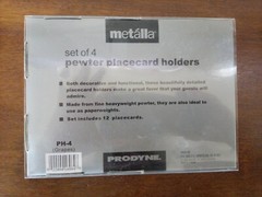 Metalla Fine Pewter Placecard Holders Grape Cluster W/Cards, (7) Wedding EUC