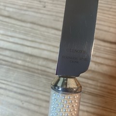Lenox Jubilee Pearl Stainless Steel Wedding Cake Dessert Serving Knife 13 In