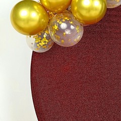 BURGUNDY 7.5 ft Metallic Spandex STAND COVER Wedding Decorations Party Events