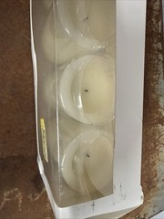 4pk 5″ x 3″ LED Flameless Black Wick Candle Cream – Threshold