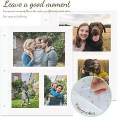 11 x 9 Inch Photo Album Refill Pages,Album Pages for 3 Ring Binder, Self Adhe…