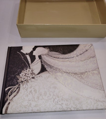 Wedding Guest Book Studio His & Hers Formal Black & White NEW in Original Box