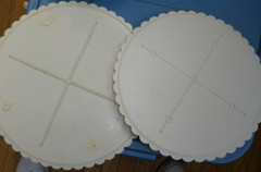 Wilton Circles of Strength 6 tier Cake Separator Plates Scalloped 6”-12″ not 10″