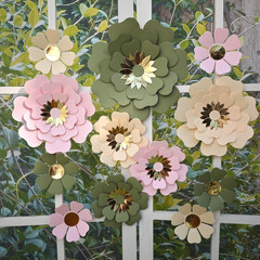 Paper Flower for Birthday Wedding Party Backdrop Nursery Wall Home Decor (10 Inc
