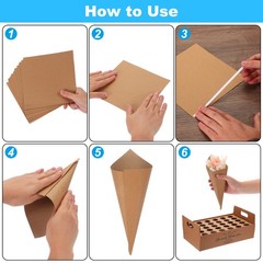 Wedding Confetti Cones Holder Box 30 Holes Confetti Stand Tray Box White