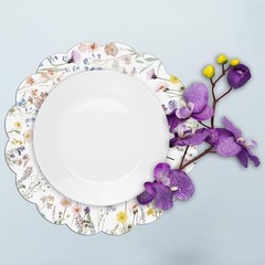 G.R.I – 50 Pcs Summer Flower Paper Place Mats, Watercolor Wildflower Butterfly