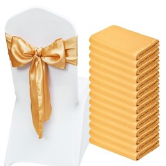 Uimoso 50PCS Gold Elastic Spandex Chair Bands for Events, Weddings, and Dining