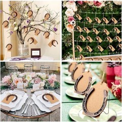 10pcs Good Lucky Horseshoe Wedding Favors with Kraft Tags Rustic Horseshoe Gi…