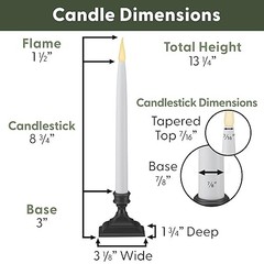 Battery Operated LED Window Candles with Timer, Remote Control, Antique Bronze