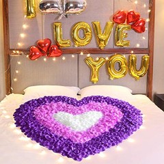 obmwang 2000 PCS Artificial Silk Rose Petals for Wedding Party Favors Purple