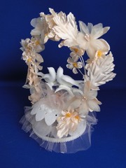 New Vintage Wilton Petite «Spring Song» Peach Wedding CakeTop, 106-161