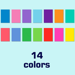 420 Pack Colored Labels Stickers, 3 X 2 Inches, 14 Colors, Large Adhesive Home M