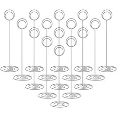 Pajean 36 Pack 8.75 Inch Tall Table Number Holders Silver Sign