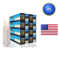 Ohr Candles Shabbat Candles Traditional Shabbos Candles 3 Hour 72 Count Pack Of