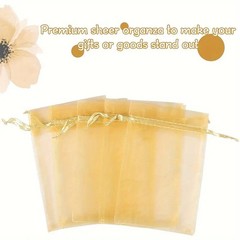 50PCS 4×6 inch Organza Gift Bags Drawstring Candy Mesh Favor Bags for Jewelry