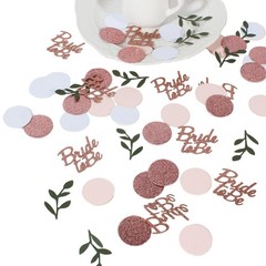 Rose Gold Glitter Wedding Table Confetti, Greenery Eucalyptus Confetti, Bridal S