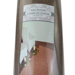 Fabric Aisle Runner 36 in x 100 ft Brown Burlap Look Wedding Ceremony Decor