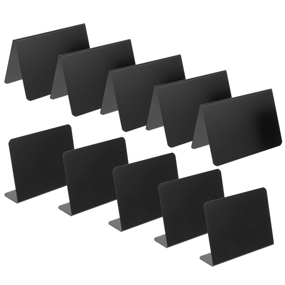 10 Pcs Reusable Name Plates for Desks Acrylic Menu Holder Base Stand Small Sign