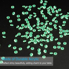 4000 Pcs Acrylic Wedding Table Diamonds 6mm Crystals Gems Grass Green