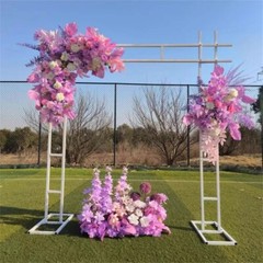 7.7 FT Iron Wedding Arch, Metal Arch Backdrop Stand Square Arch Wedding Arbor