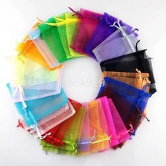50/100 Sheer Organza Jewelry Gift Bags Pouches Wedding Favor Party Candy Packing