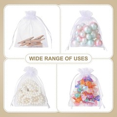 Pack of 1000 White Organza Bags 3×4 Inches for Jewelry Candy