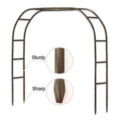 Thickened Metal Garden Arch, 7.8 ft High x 5.5 Wide Brown Strengthen