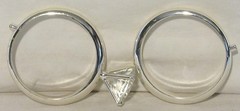 5″ Silver Plated His & Hers Wedding Ring Cake Topper ‘Forest Creek Gems’